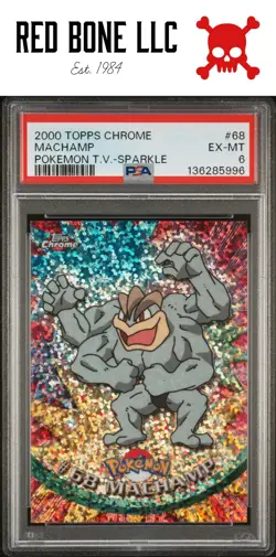 🔴☠ 2000 Topps Chrome Pokemon T.V. #68 Machamp ⭐💫🌟SPARKLE🌟💫⭐ - Image 1