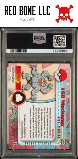 🔴☠ 2000 Topps Chrome Pokemon T.V. #68 Machamp ⭐💫🌟SPARKLE🌟💫⭐ - Image 2