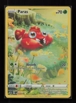 Paras GG32/GG70 Holo Crown Zenith Galarian Gallery Pokemon NM - Image 1