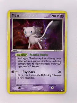 Pokemon TCG Mew 4/17 Delta Species Holofoil POP Series 4 2006 Reactive Barrier - Image 1