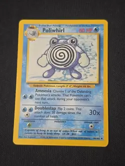 Poliwhirl 038/102 Base Set Regular WOTC Vintage Pokemon TCG Moderate Played - Image 1