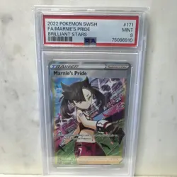 Pokemon TCG Marnie's Pride 171/172 Brilliant Stars Full Art Holo PSA 9 - Image 1