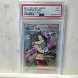 Pokemon TCG Marnie's Pride 171/172 Brilliant Stars Full Art Holo PSA 9 - Image 2