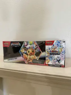 Pokemon TCG Prismatic Evolutions Surprise Box + Booster Bundle Sams Club Sealed - Image 1
