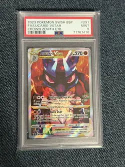 Pokemon Lucario VSTAR SWSH291 SWSH: Sword & Shield Promo Full Art Holo PSA 9 - Image 1