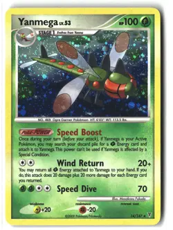 Yanmega ⭐ 14/147 Holo Rare Supreme Victors 2009 Pokemon NM - Image 1