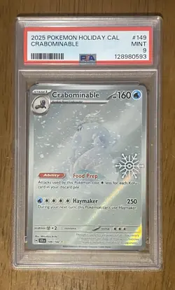 PSA 9 Crabominable 149/142 2025 Pokemon Holiday Calendar MINT - Image 1