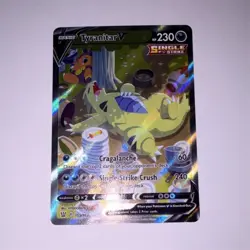 Pokemon Tyranitar V Full Art Single Strike Holo 230 HP Battle Styles 155/163 - Image 1