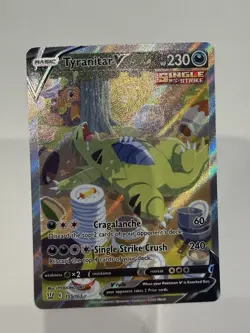 Pokemon Tyranitar V Full Art Single Strike Holo 230 HP Battle Styles 155/163 - Image 2