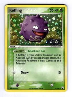 Koffing Team Rocket Returns #61 (2004) Common Reverse Holo NM Pokemon - Image 1