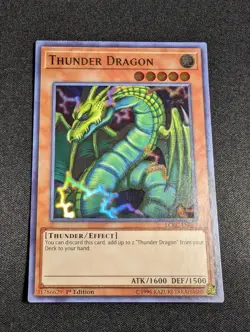 Yugioh - Thunder Dragon LCKC-EN067 1st Edition Ultra Rare NM - Image 1