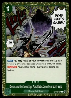 #OP12-037 Demon Aura Nine Sword Style Asura Blades Drawn Dead Man's Game - Image 1