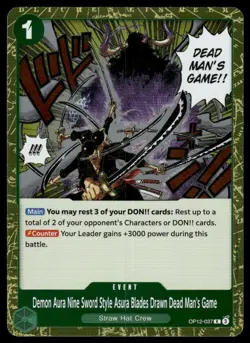 #OP12-037 Demon Aura Nine Sword Style Asura Blades Drawn Dead Man's Game - Image 1