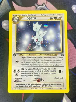 Pokemon Togetic 1st Edition Neo Genesis Holo Card 16/111 - Image 1