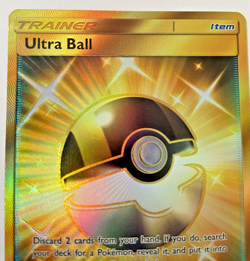 Pokemon TCG Ultra Ball Secret Rare Card 161/149 Sun & Moon Base Set Near Mint - Image 2