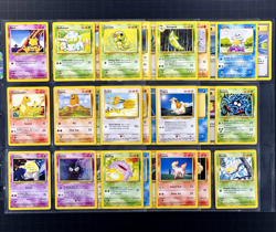 1999-2000 Pokemon BASE SET 4TH PRINT Edition COMPLETE Non Holo COMMON Cards NM+ - Image 1