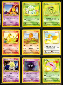 1999-2000 Pokemon BASE SET 4TH PRINT Edition COMPLETE Non Holo COMMON Cards NM+ - Image 2