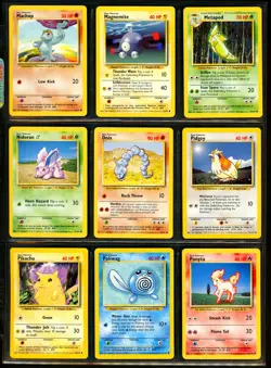 1999-2000 Pokemon BASE SET 4TH PRINT Edition COMPLETE Non Holo COMMON Cards NM+ - Image 3
