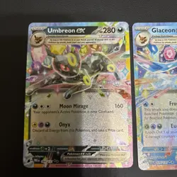 Umbreon EX 060/131 and Glaceon 25/131 S&V Prismatic Pokemon TCG Card NM - Image 2
