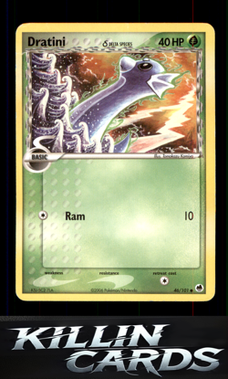 Dratini (Delta Species) 46/101 Pokemon Common Dragon Frontiers Card NM - Image 1