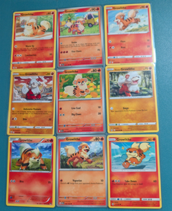 Growlithe Lot of 9 Pokemon Cards - Image 1