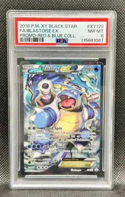 Pokemon PSA 8 Blastoise EX XY122 Black Star Promo English Card - Image 1