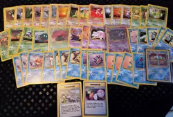 Pokemon card lot 308 cards. Neo Genesis, E-reader cards, Rocket, Gym Challenge, - Image 2