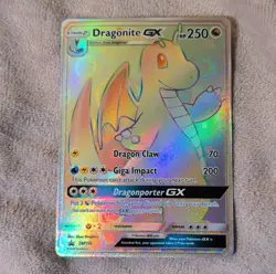 Pokemon Dragonite GX Full Art Holo Promo SM Promo Black Star SM156 Dragon Card - Image 1