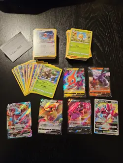 Pokemon KOREAN Cards Bulk Bundle Including VMAX and V Cards - Image 1