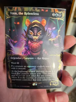 Vren, the Relentless (Borderless) (Raised Foil) Bloomburrow Foil MTG Card NM - Image 1