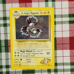 Pokemon Lt. Surge's Magneton Gym Heroes Holo Rare 8/132 70 HP Card - Image 1