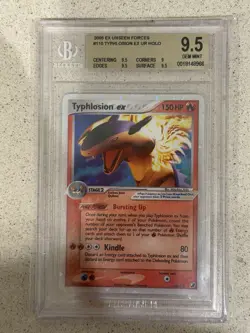 Pokemon Typhlosion EX Holo Card 110/115 Unseen Forces BGS 9.5 GEM MINT LOW POP - Image 1