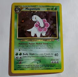 Pokemon Meganium Neo Genesis Holo Rare 10/111 2000 100 HP 40 Attack Card - Image 1