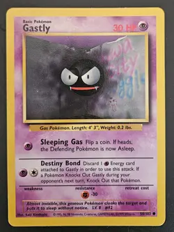 NM Near Mint Gastly 50/102 - Base Set - WOTC - Pokemon Card - 1999 - Image 1