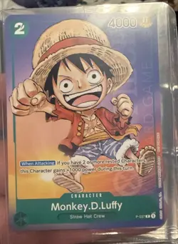 Monkey.D.Luffy P-037 One Piece Promotion Cards Regular SEALED - Image 1