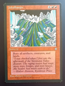 Magic: The Gathering Jokulhaups Card | Ice Age | Played Condition | Red Sorcery - Image 1