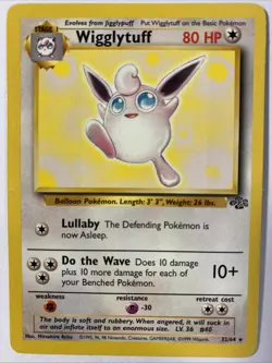WIGGLYTUFF Pokemon TCG Trading Card - RARE - 32/64 Jungle - Image 1