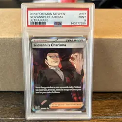 Pokemon TCG Giovanni's Charisma Full Art Trainer Ultra Rare Card 197/165 - Image 1
