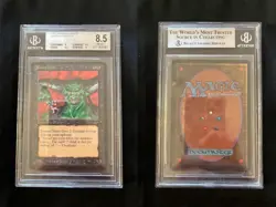 Juzam Djinn ARABIAN NIGHTS Mtg NEAR MINT Graded BGS 8.5 BASIC+ (8/8.5/8.5/9) - Image 1