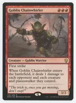MTG Dominaria Goblin Chainwhirler #129 Rare - Image 1