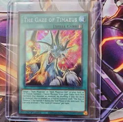 Yu-Gi-Oh The Gaze of Timaeus Secret Rare 1st Edition Mint MZMU - Image 1