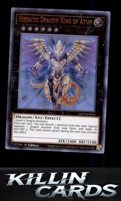 Hieratic Dragon King of Atum GFTP-EN051 Ultra Rare Ghosts From the Past YuGiOh C - Image 1