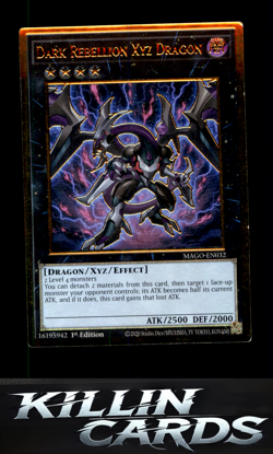 1st Edition Dark Rebellion Xyz Dragon MAGO-EN032 Premium Gold Rare Maximum Gold - Image 1