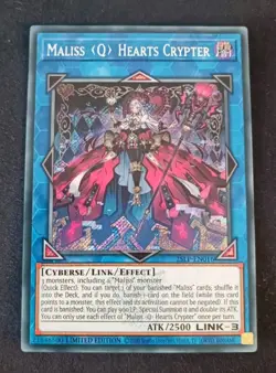 Yugioh Maliss Q Hearts Crypter 25LP-EN016 Secret Rare Limited Edition Stamped - Image 1