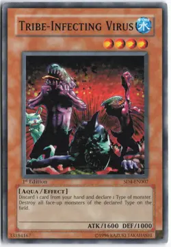 Yugioh - Tribe-Infecting Virus SD4-EN007 1st Edition - Structure Deck: Fury from - Image 1