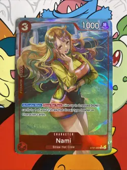 One Piece TCG Gear 5 Starter Deck Nami ST21-009 Alt Art English A - Image 1