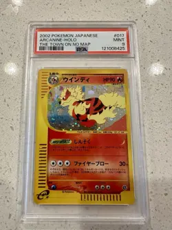 Pokemon Arcanine 016/092 The Town On No Map 2002 PSA 9 Japanese Card - Image 1