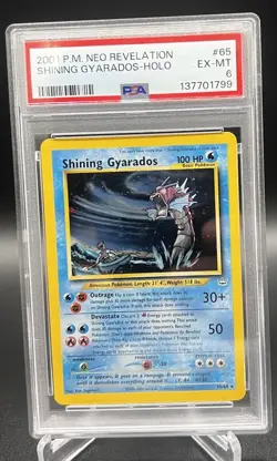 Pokemon TCG Shining Gyarados Holo Neo Revelation Card 65/64 - Image 1