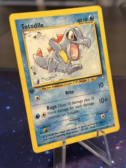 Totodile 80/111 Common 1st Edition Neo Genesis Pokemon Card MP - Image 1