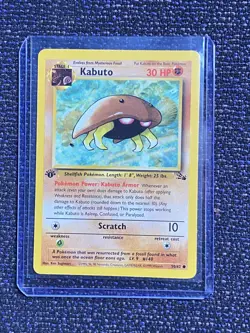 Kabuto 50/62 1st Edition Fossil Pokemon Card GM/M - Image 3